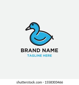 duck logo design template. vector illustration 