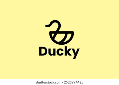 Duck logo Design Template Vector Graphic Branding Element.