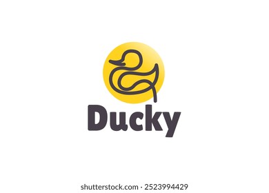 Duck logo Design Template Vector Graphic Branding Element.