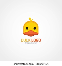 Duck Logo Design Template. Vector Illustration
