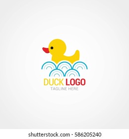 Duck Logo Design Template. Vector Illustration