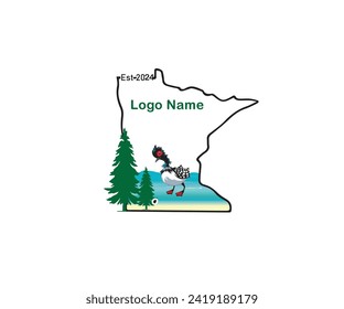 Duck logo design vector elements