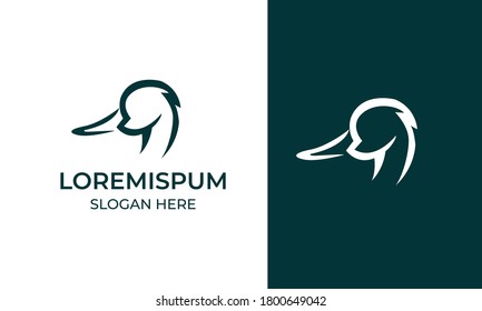 Duck Logo design vector template Linear style. Luxury line art icon. Outline Swan Bird Logotype Jewelry Fashion concept.cool duck sea restaurant logos ,line art vintage minimalist logo design 7