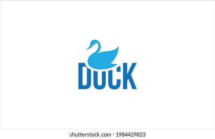 Duck Logo design vector template Linear style Bird icon Logotype illustration
