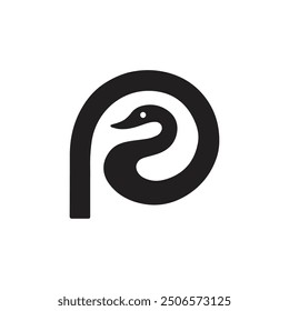 Duck Logo Designs. Duck Head Word Mark Letter P