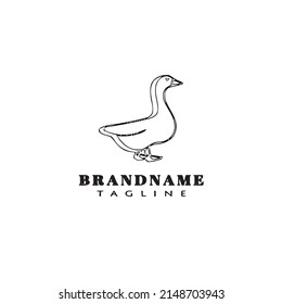 duck logo icon design template modern vector illustration