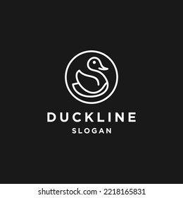 Duck logo icon design template vector illustration