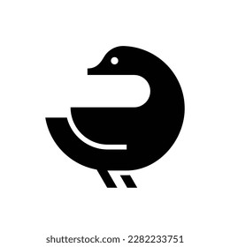 Logo del pato. Diseño de iconos. Elementos de plantilla