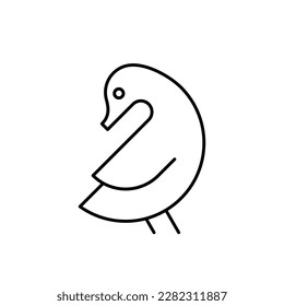 Duck Logo. Icon design. Template elements
