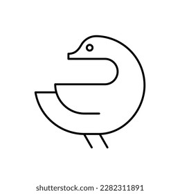 Duck Logo. Icon design. Template elements