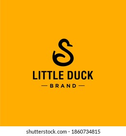Duck logo icon Line art vector illustration. Bird in fly. icon for hunting and tourism. minimal duck outline symbol