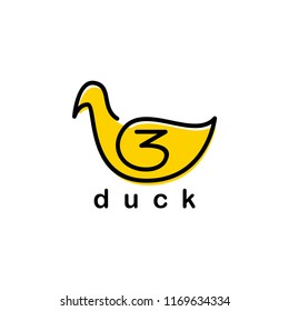 Duck logo icon vector