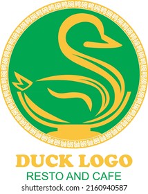 icono del logo del pato material de ilustración vectorial para café y restaurante