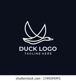 duck logo icon vector isolated