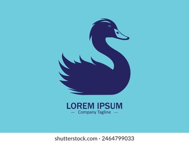 Duck logo icon vector silhouette