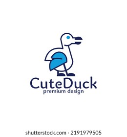 duck logo illustration, vector design