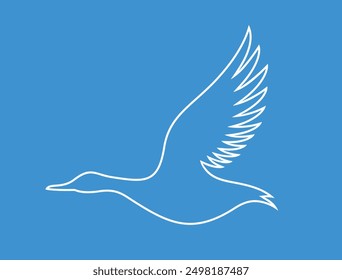 Duck logo. Isolated duck on white background. Bird