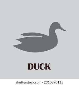 Ducklogo mit minimalistischem Design