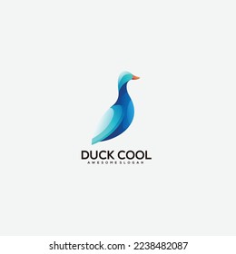 duck logo premium gradient colorful