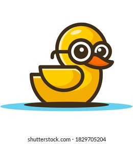 duck logo , simple and cute