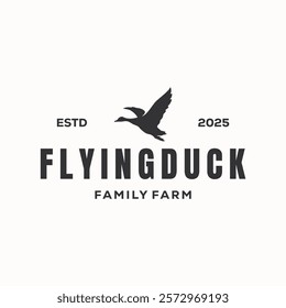 duck logo simple design vector