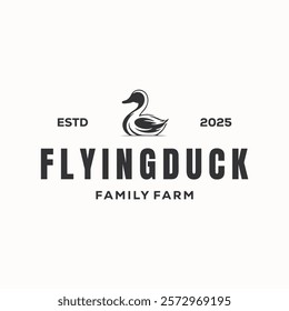 duck logo simple design vector