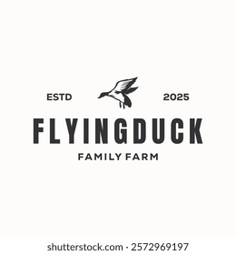 duck logo simple design vector