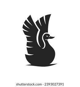 duck logo template Isolated. Brand Identity. Icon Abstract Vector graphic
