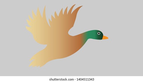 Duck logo template vector icon - Vector
