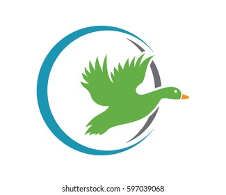 Duck logo template vector icon