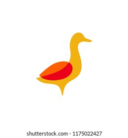 duck logo vector icon overlap overlapping illustration