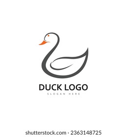 plantilla de icono del vector del logotipo del pato
