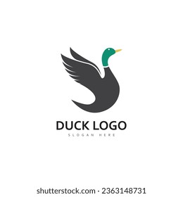 duck logo vector icon template