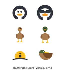Duck Logo Vector Icon Template Illustration