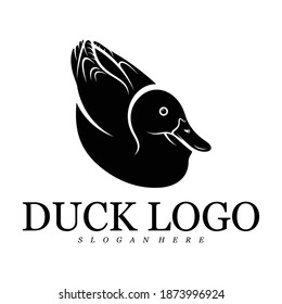 Duck logo vector illustration design template