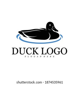 Duck logo vector illustration design template