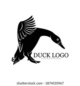 Duck logo vector illustration design template