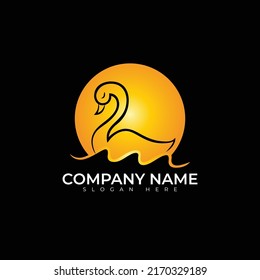 Duck logo vector illustration design