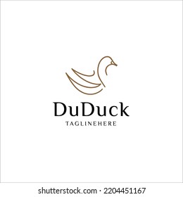 Duck logo vector illustration design