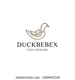 Duck logo vector illustration design