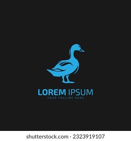 Duck logo vector illustration design template