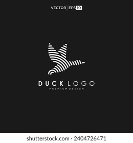 Duck logo vector illustration design template