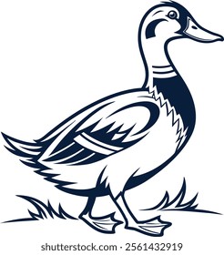 Duck logo vector illustration design template