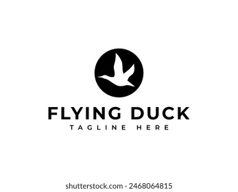 duck logo vector illustration. flying duck logo template