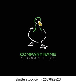 Duck logo vector illustration template