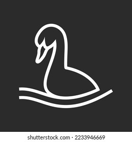 Duck logo vector ilustration icon flat design template