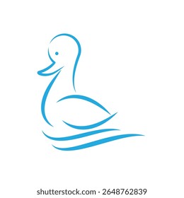 Duck logo vector ilustration icon template