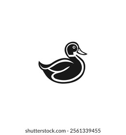 Duck Logo Vector Silhouette, Duck Head Icon, Water-Dwelling Small Bird Illustration, Quack Design, Feathered Grace, Domestic Farming Sign, Nature-Inspired Branding, Wildlife Logo, Elegant Avian Design