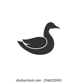 diseño de ilustración simple del vector del logotipo del pato 