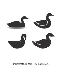 duck logo vector simple illustration design 